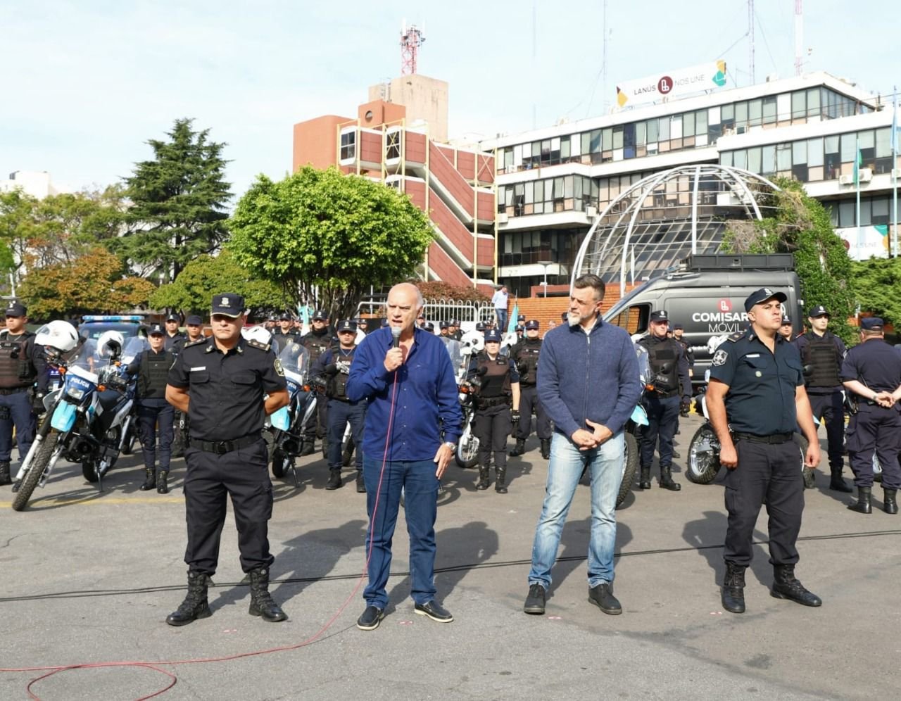 Lanús: Grindetti y Kravetz lanzaron el Plan de Seguridad 2022