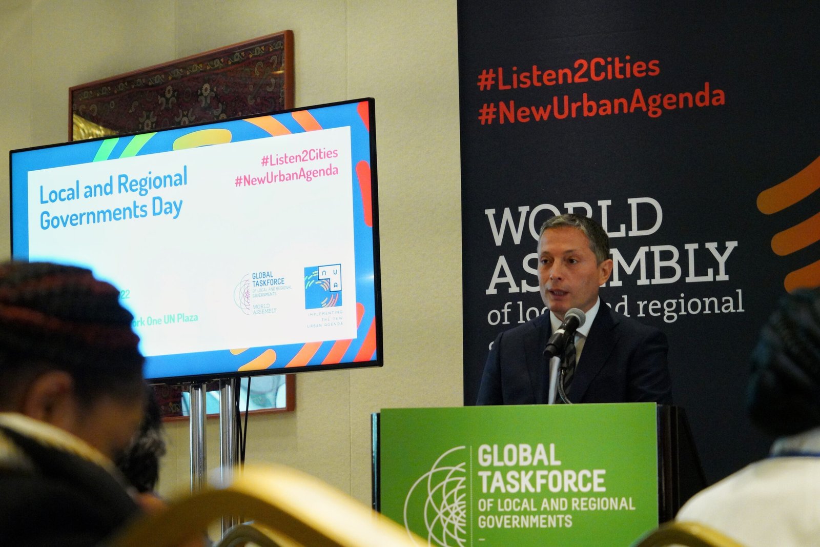 En cumbre de Mercociudades en Nueva York: el intendente Fernando Gray participó del encuentro Día de los Gobiernos Locales y Regionales