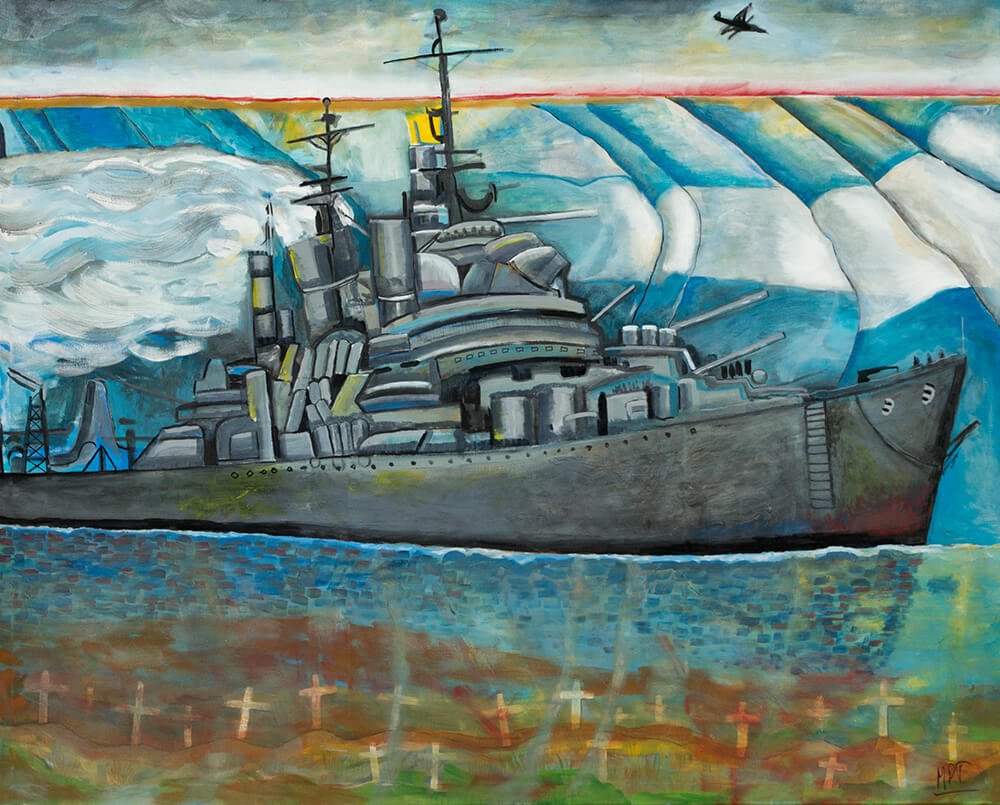 Llega a la Legislatura de CABA la muestra de la UNLa con obras de 18 artistas plásticos inspiradas en distintos paisajes de Malvinas