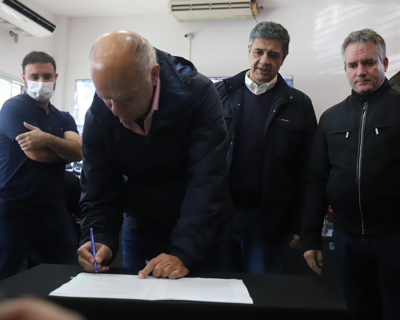 Seguridad: Grindetti recibió a Jorge Macri y D´Alessandro para la puesta en marcha de los anillos digitales