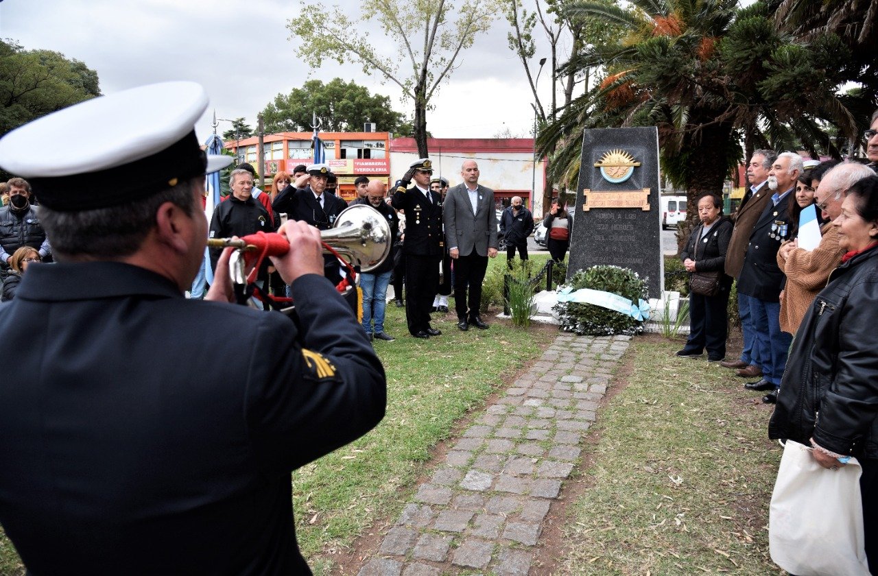 Almirante Brown: emotivos homenajes a 40 años del hundimiento del Crucero General Belgrano