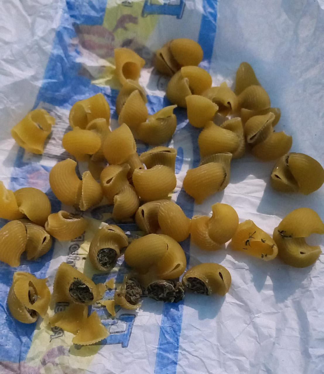 Marihuana camuflada para su hijo preso en Quilmes: señora llevó «fideos locos» a preso en la comisaría