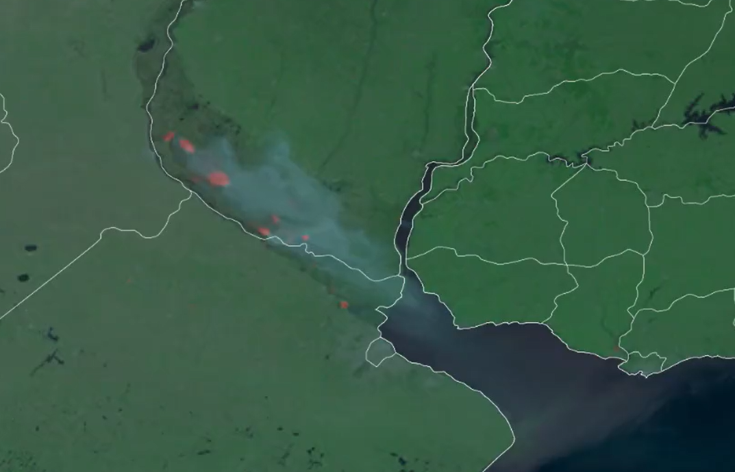 Se percibe en zona sur: el humo de los incendios en las islas del Paraná comenzó a afectar el AMBA