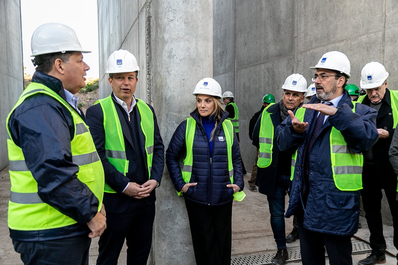 Cascallares y Fabiani recorrieron una obra que permitirá ampliar las redes y mejorar la presión de agua potable