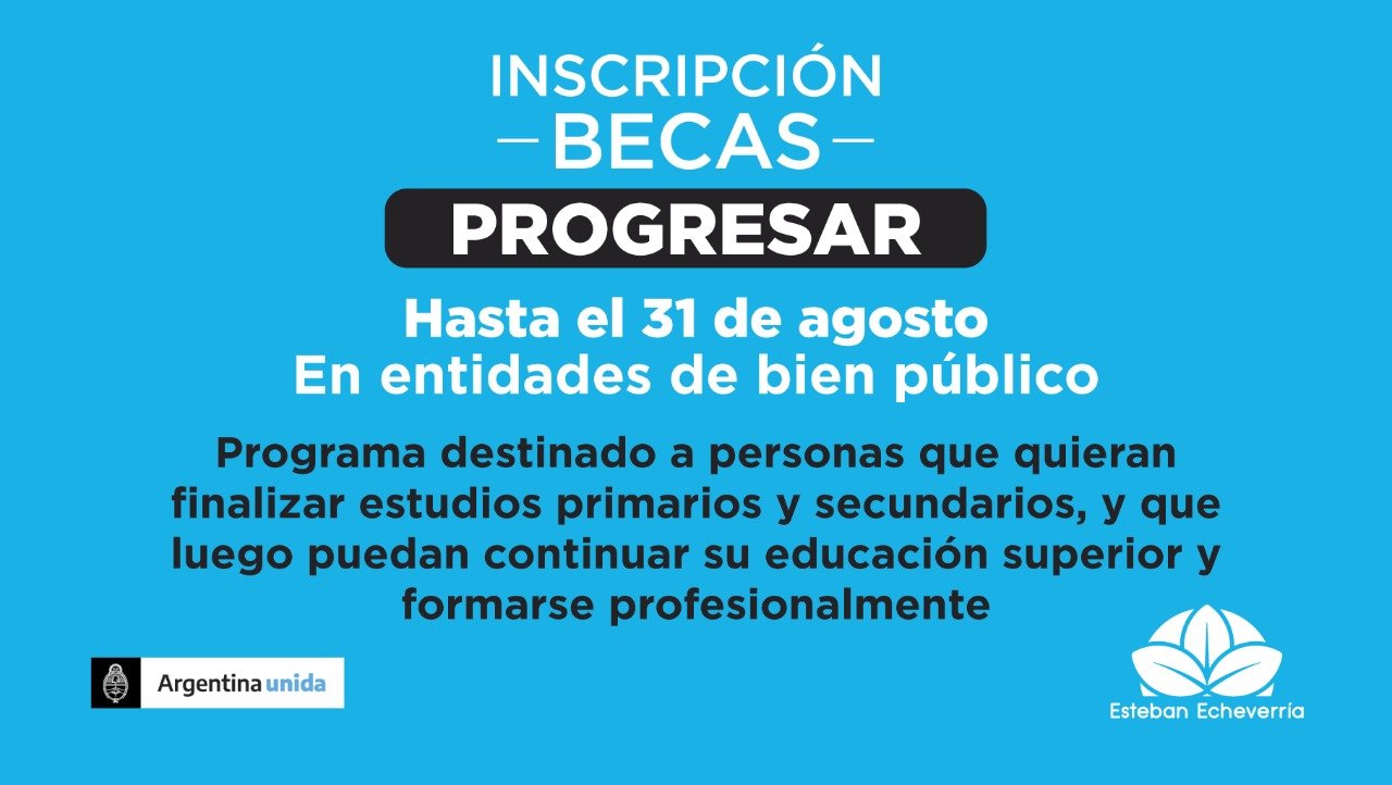 Echeverría: inscriben a las becas progresar en entidades de bien público