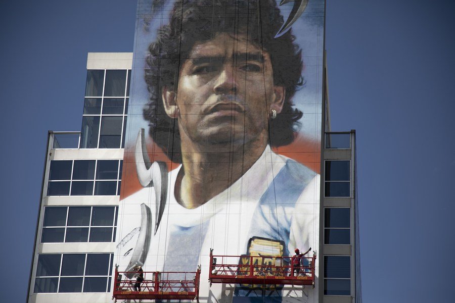 Canning: mural en homenaje a Maradona inaugura el día de su cumpleaños