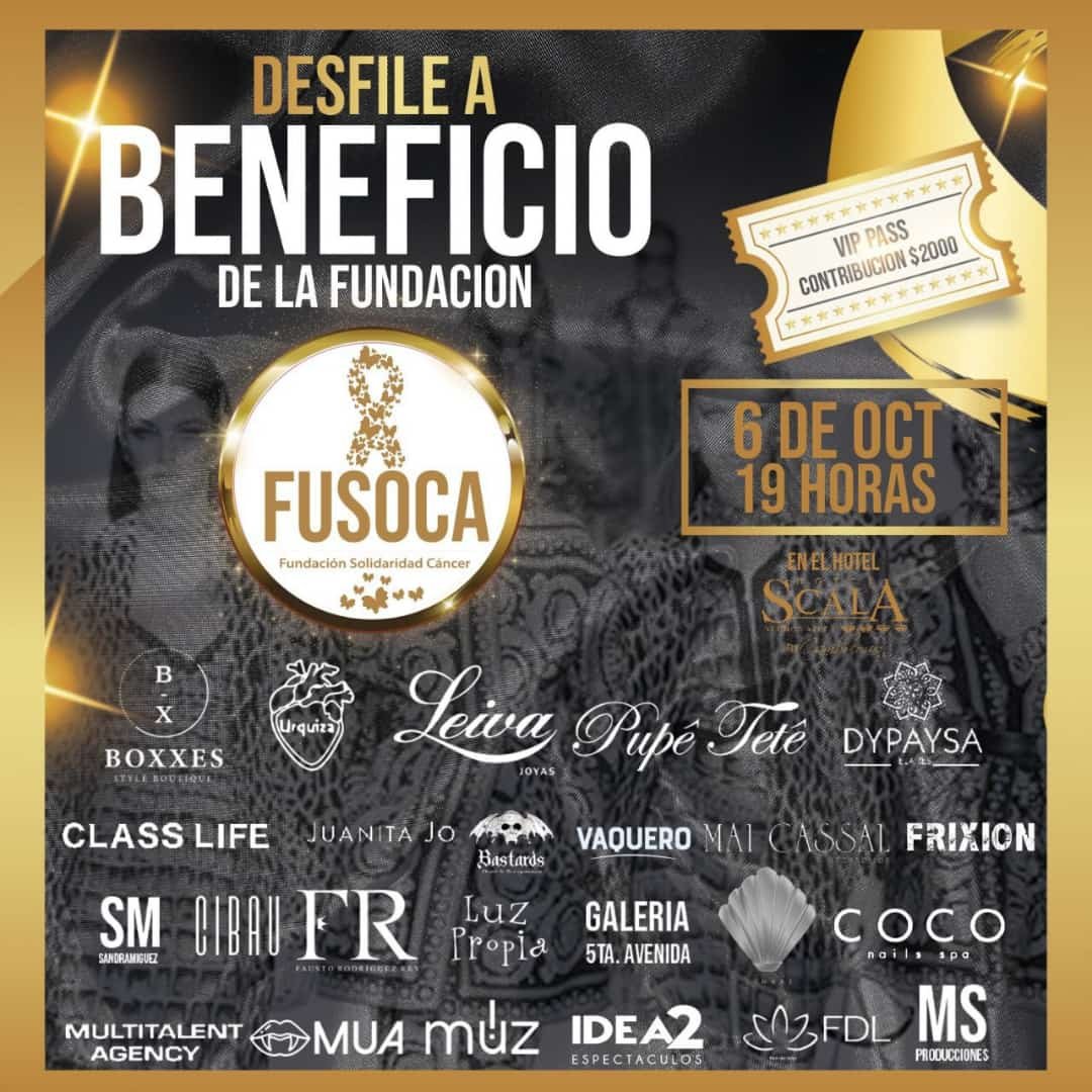 Con la organización de la Fundación Solidaridad Cáncer: desfile de modas con estrellas para concientizar sobre la donación de medicamentos