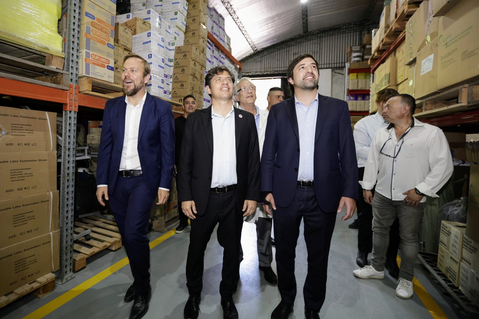 Kicillof y Granados recorrieron las obras del Hospital Eurnekian