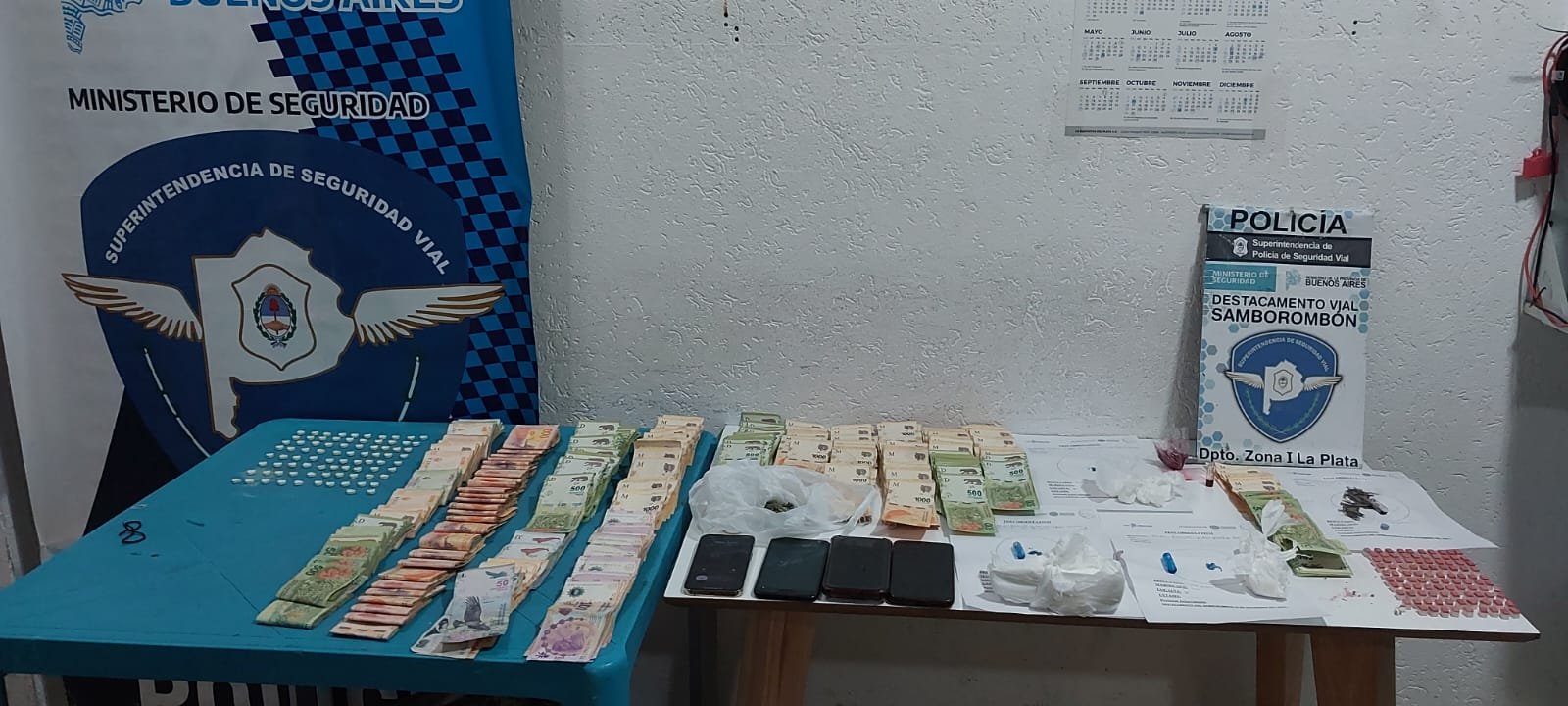 Cuatro quilmeños detenidos en Brandsen: cayeron con cocaína, éxtasis y una suma millonaria en la Ruta 2