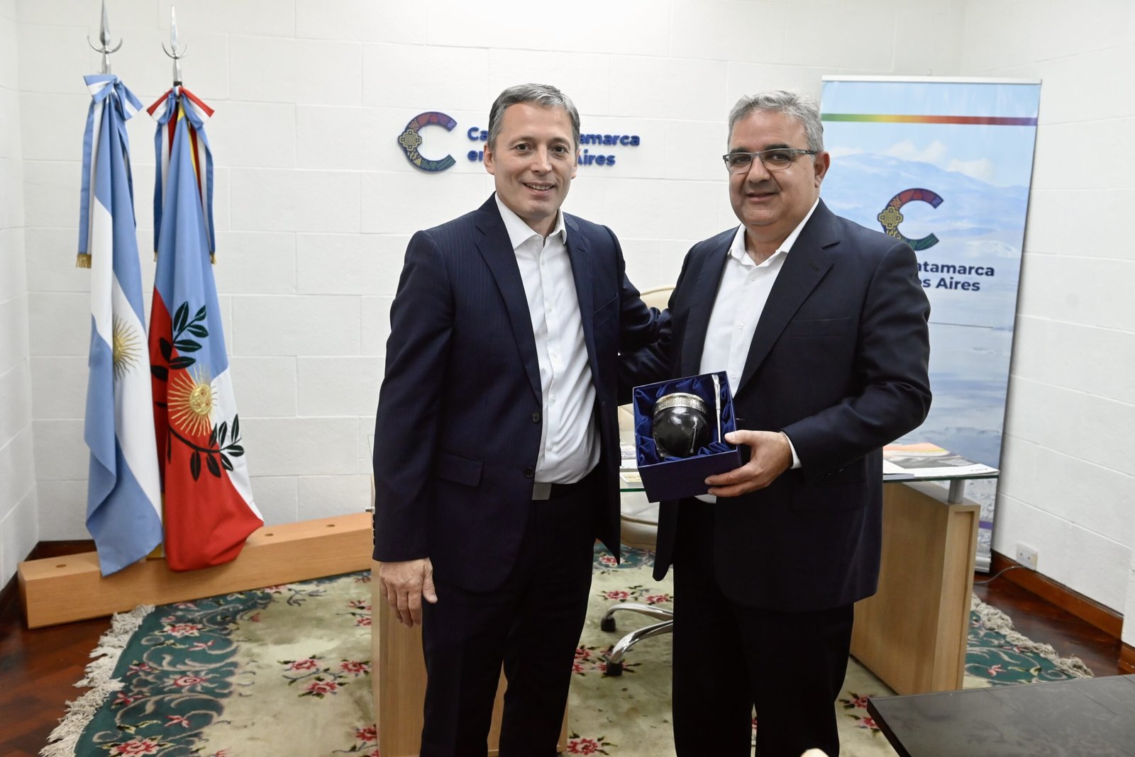 Fernando Gray y el gobernador de Catamarca, Raúl Jalil, mantuvieron una reunión de trabajo