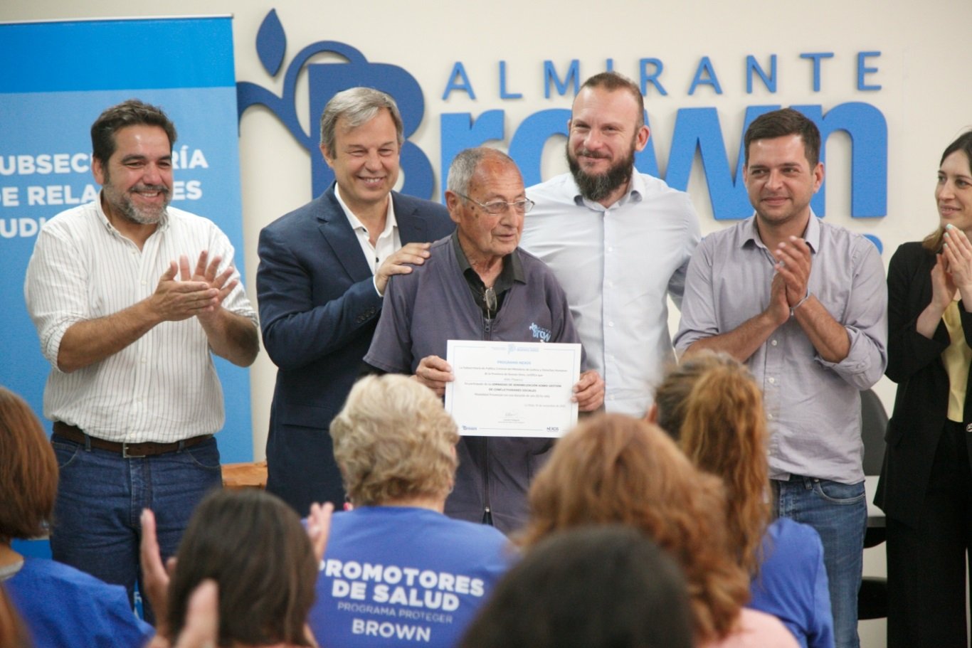 Cascallares y Fabiani encabezaron emotivo reconocimiento a promotoras de la salud de Brown