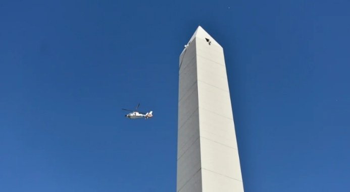 Finalmente, la Selección sobrevoló Buenos Aires en helicópteros