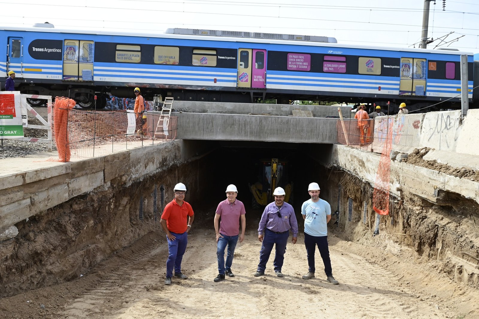 Fernando Gray recorrió la obra del paso bajo nivel Rebizo-General Paz