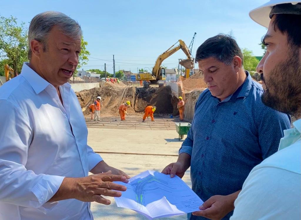 Cascallares supervisó la obra del nuevo paso bajo a nivel de Rafael Calzada