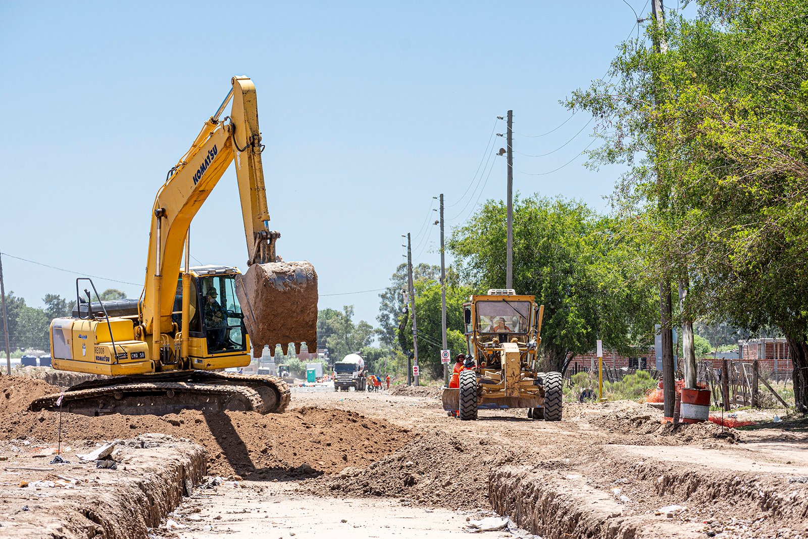 Brown: la obra de la avenida Capitán Olivera suma pavimento, veredas, hidráulica y luces led