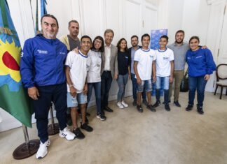 Cascallares y Fabiani recibieron a deportistas adaptados que representaron a Brown