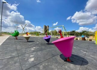 En el Parque Don Orione instalan juegos infantiles e infraestructura para hacer ejercicios y deportes