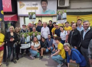 En apertura de nuevo local PRO: espaldarazo de Néstor Grindetti a Nicolás Bari en su candidatura a intendente en Lomas
