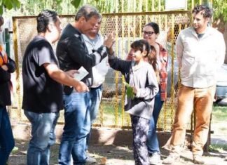 Cascallares y Fabiani visitaron el «Refugio de la esperanza» en el Camino de las Flores de Longchamps