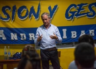 Andrés Ibarra, el candidato a presidir Boca Juniors, en Almirante Brown