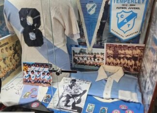 Club Atlético Temperley: Un museo con vitrinas pintadas de celeste
