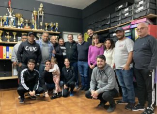 Cascallares visitó el Club Defensores de Glew que celebra su aniversario con más obras