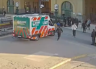 Un bebé nació hoy en la Estación Constitución