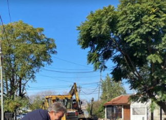 Cascallares y Fabiani recorrieron obras de pavimentación y dialogaron con vecinos