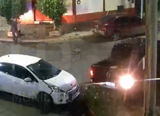 Remedios de Escalada: dos detenidos tras una breve persecución, tiroteo y choque