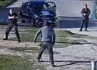 Lanús: personal de la fuerza muncipal utilizó su arma no letal para repeler un ataque de arma blanca