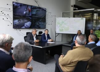 Fernando Gray recibió al ministro Jorge D’Onofrio y a representantes de la UTA