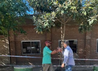 Cascallares recorrió obras de urbanización en los barrios brownianos