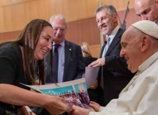 Marina Lesci habló de su encuentro con el Papa Francisco en Roma