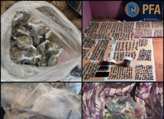 Seis detenidos con mas de 30 kilos de drogas que era vendida en Ciudad Evita