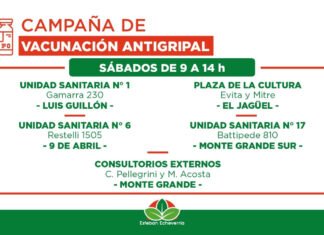 Echeverría: nueva jornada de vacunación antigripal