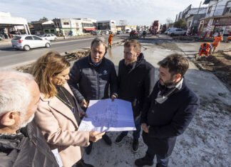 Cascallares, Otermín y Fabiani recorrieron la histórica obra de Ruta 4