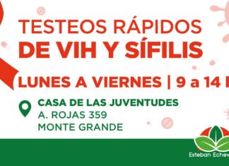 Monte Grande: testeos rápidos de VIH y sífilis