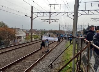 El Tren Roca limitado por corte de vías a la altura de Avellaneda