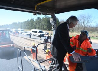 El Presidente recorrió las obras de la nueva Variante Cañuelas que conectará la Autopista Ezeiza-Cañuelas con la Ruta Nacional 3