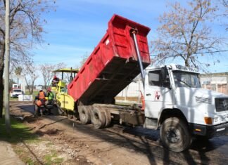 Echeverría: continúan las obras de pavimentación
