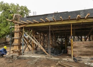 El Municipio de Brown avanza con la construcción del segundo edificio de aulas para el Instituto de Formación Docente N°41