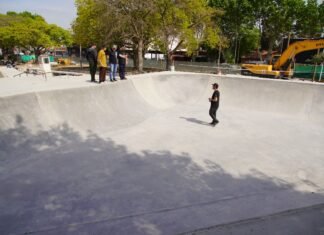 Monte Grande: Avanza la obra del skatepark en la plaza Aráoz Alfaro