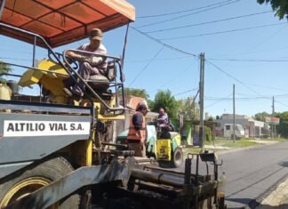 Echeverría: avanzan las obras de pavimentación