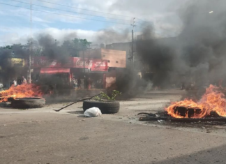 El Jagüel: tras tres días sin luz, vecinos cortan la Ruta 205 altura estación ferroviaria