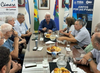 «Con la mirada en la economía», el Frente Político Sindical «Carlos Costello», junto con agrupaciones gremiales, mantuvieron encuentro con la Cámara de Comercio de Lomas