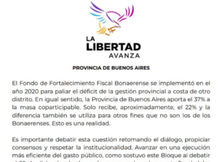 Cruces en La Libertad Avanza bonaerense tras la eliminación del Fondo de Fortalecimiento Fiscal
