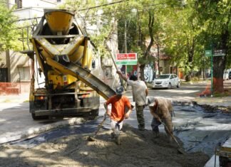 Monte Grande: avanzan las obras de bacheo en hormigón