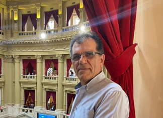 Juan Pedro Aquino de La Libertad Avanza de Brown contento con el discurso de Milei y dudas con la obra pública