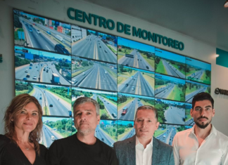 Fernando Gray se reunió con Facundo Moyano y Juan Zabaleta en el Centro de Monitoreo de AUBASA