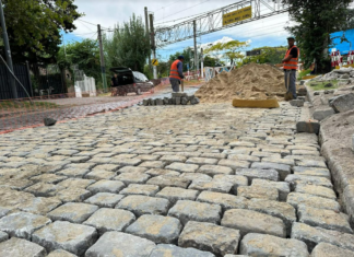 Avanzan las obras viales en los diversos barrios y localidades de Brown
